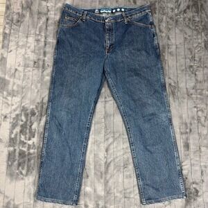 Wrangler Premium Performance Cowboy Cut 47 Regular Fit Jeans Mens 36x30 Blue